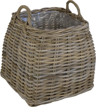 Rieten mand Milaan - Houtmand - Plantenmand - Bloemenmand