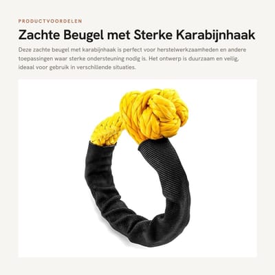 Dailygoods- Hersteltouw 12 mm - 50 cm - 14T Breuksterkte - Kunstvezel - Duurzaam - UV-bestendig - Veilig en bijtend - Sleepkabel