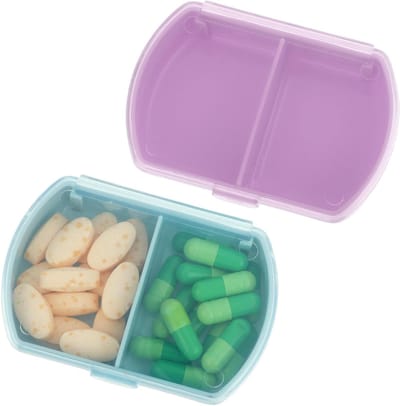 Pillendoos met Compartimenten voor Medicijnen en Supplementen - Dagelijkse Organisatie voor Reizen en Thuisgebruik, Ideaal voor 2x per Dag Gebruik