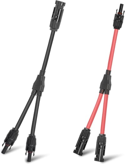Solar kabel Y verdeler voor zonnepanelen - Mannelijk/Vrouwelijk connectoren