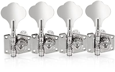 Guitarworks Bas Gitaar Stemmechaniek, 4-in-line, chroom