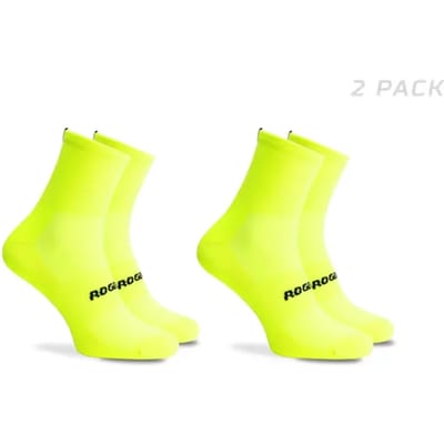 Rogelli Essential Dames en Heren 2 pack Fietssokken - Fluor