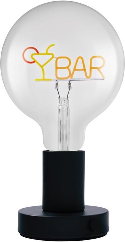 OSRAM 1906 Letter LED tafellamp, barbelettering, neon, 1,2W, E27, zwart, warm wit, textielkabel