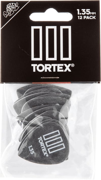 Dunlop 462P135 Tortex III Plectrum 1.35mm 12-Pack - Plectra, zakje met 12 stuks