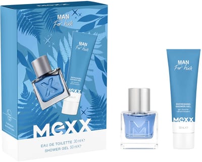 MEXX BLAUW MAN EAU 30ML DE TOILETTE EN DUSCHGEL/SHOWER GEL FOR HIM