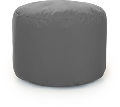 POEF ROND 60 NYLON GRIJS