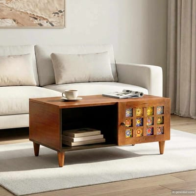 vidaXL - Salontafel - Bruin - 80 - x - 50 - x - 40 - cm - Massief - Mango - Hout