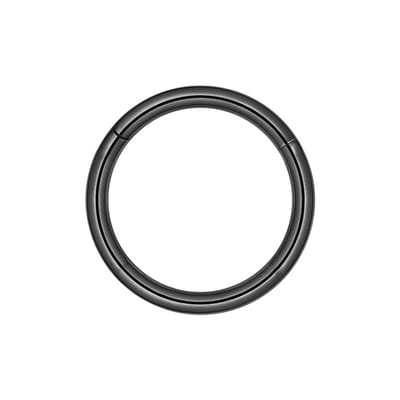Chirurgisch Staal 316L Piercing Zwart - 6 mm - Dikte 1.2mm piercing helix - piercing oor - ring piercing - Anti allergie piercing - Ringetje geschikt voor Helix, Tragus, Septum, Lip, Neus & wenkbrauw piercing-