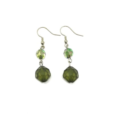 Behave - Oorbellen - Dames Oorhangers Groen Kraaltjes Elegant - 5 cm