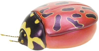 Lieveheersbeestje doos zwart/rood 16,5x5x8,9cm