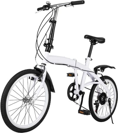 Vouwfiets 20 inch met 6 versnellingen, schijfrem en verstelbaar zadel voor heren en dames