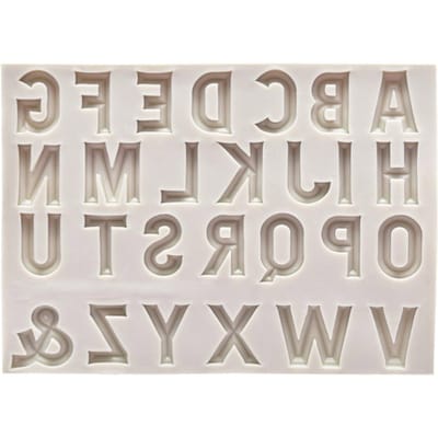 1 stuks Siliconen Bakvorm Hoofdletters DIY Cakevorm voor Fondant Chocolade Decoratiegereedschap white