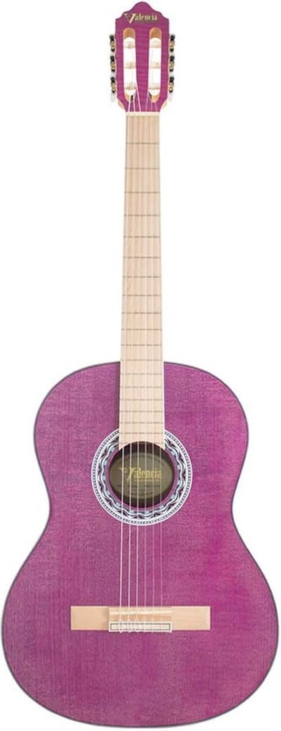 Valencia VC354PP Klassieke Gitaar 4/4 Paars Satin