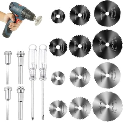 36-delige set mini zaagbladen voor hout, kunststof en zacht metaal - 22mm-50mm - snijschijven geschikt voor multitools - doe-het-zelf snijgereedschap