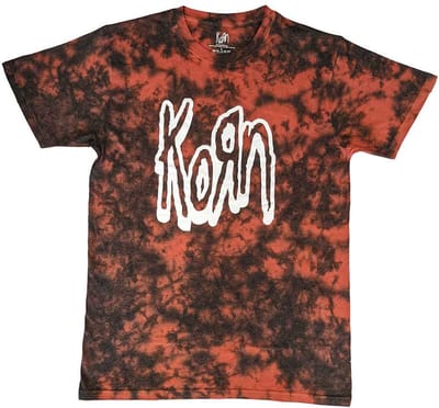 Korn - Logo Outline Heren T-shirt - S - Rood