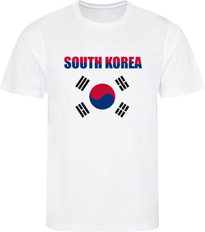 WK - South Korea - T-shirt Wit - Voetbalshirt - Maat: S - Wereldkampioenschap voetbal