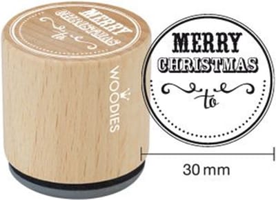 Houten Handstempel Woodies | Merry Christmas To... - Stempels - Stempels volwassenen - Snelle Levering