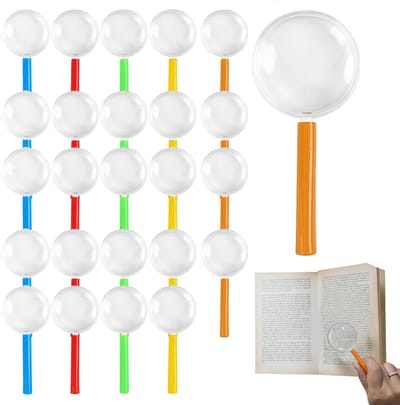 Dailygoods - 25 Stuks Draagbare Vergroter – Handheld Vergrootglas voor Volwassenen – Ideaal voor Lezen, Hobby’s en Detail Inspectie