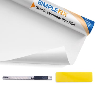 Simple Fix Raamfolie - 70cm x 300cm - Zonwerend - Anti Inkijk - Statisch - Plakfolie Zelfklevend en Isolerend - HR++ folie - Melkglas