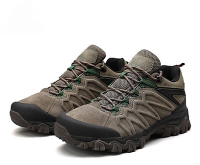 Wandelschoenen - Waterdicht - Lederen - Hicking schoenen - Berg schoenen - Wandelschoenen heren - Khaki - Maat 40