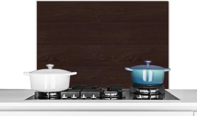 Spatscherm keuken 80x55 cm - Kookplaat achterwand Patroon - Hardhout - Plank - Muurbeschermer - Spatwand fornuis - Hoogwaardig aluminium
