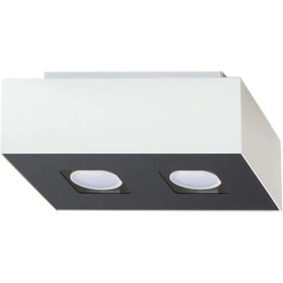 Sollux Lighting Plafondlamp Mono - GU10 - wit Zwart - staal - 11x24x14cm
