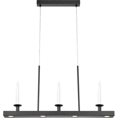 Markslöjd LED hanglamp Dining, zwart, lengte 82 cm, ijzer, dimbaar.
