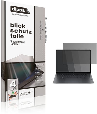 dipos – Matte Privacy Screenprotector geschikt voor HP OmniBook Ultra 14-kd0771ngx | Anti-Spy Beschermfolie