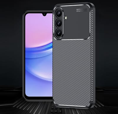 Carbon TPU Bescherm-Hoes Skin geschikt voor Samsung Galaxy A16 - Zwart