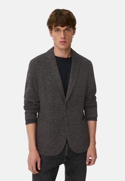camel active 2-knoops colbert in katoenmix - Maat menswear-50 - Zwart