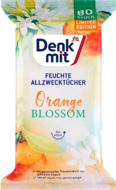 Denkmit Allesreiniger Schoonmaakdoekjes - Orange Blossom - 80 stuks | Schoonmaakdoekjes Limited Edition 2026 | Hygiënische Frisheid