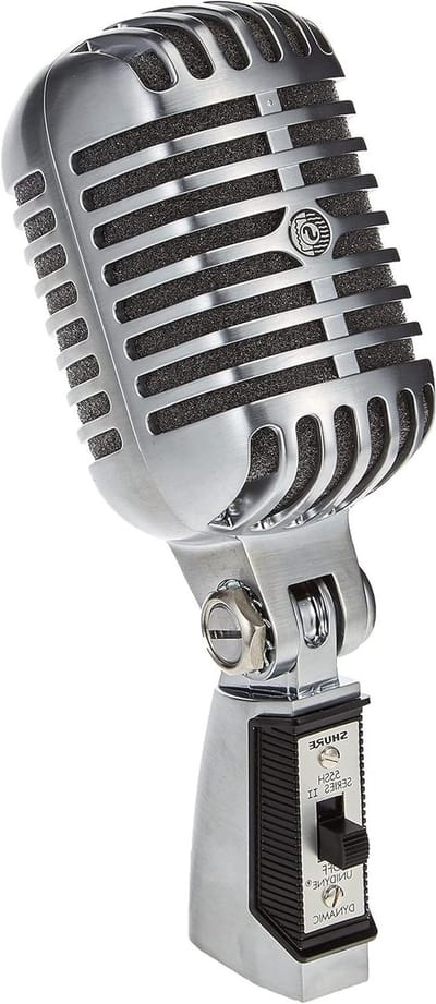 Dynamische Vocale Microfoon - Zangmicrofoon Podcastmicrofoon - Live Optredens - Schokbestendige Cartridge - Standaard Schroefdraad - Chroom