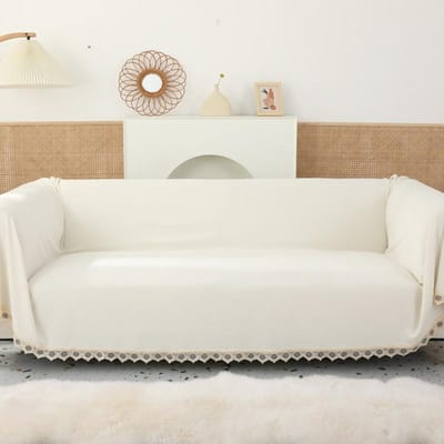 Universele Waterdichte Effen Kleur Gesneden Velours Bankhoes voor Alle Seizoenen, Eenvoudige Antislip Urinebarrière en Vuilafstotende Bankhoes 90*160cm