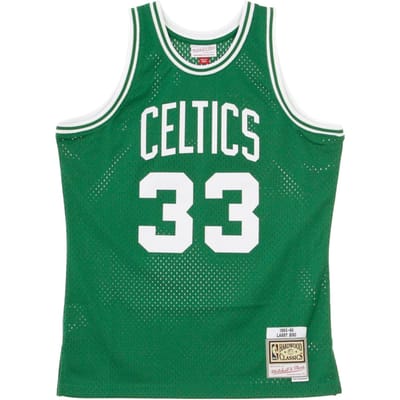 Basketbaltanktop voor heren Nba Swingman Jersey Hardwood Classics No 33 Larry Bird 1985-86 Boscel Road Originele teamkleuren