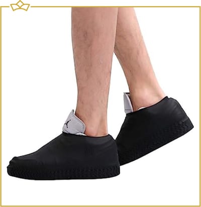 ATTREZZO® Siliconen regen overschoen – duurzaam - waterdicht en anti slip – Zwart - maat 36-38