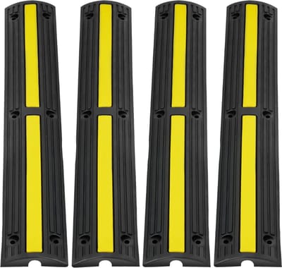 DD® Kabelmat - Kabelbrug - Kabelmantel - 3ft - 4 Stuks Van 1 Kanaal - 100x16x4cm - Zwart