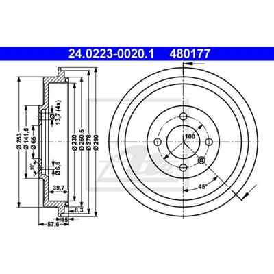 Remtrommel ATE 24.0223-0020.1