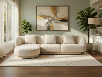 Bankbed 3-zits 200x72x80 cm met Slaapfunctie – Schuimrubber Sofa met Afneembare Corduroy Hoes – Modern & Comfortabel Ivoor – Pauwhome