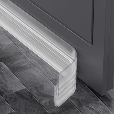 Draai- en tochtstrip voor deuren, 3-pack zelfklevende tochtstrip, geluidsdichte deurafdichting, weerbestendig en eenvoudig te installeren, 5cm x 300cm transparant