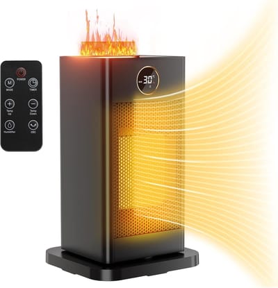 Elektrische Kachel - Ventilator Kachel - Ruimte Verwarmen - Met Luchtbevochtiger - 2000W - Zwart