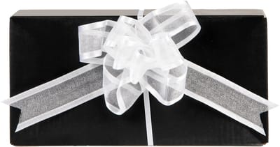 HOBI - 6 trekstrikjes van wit organza