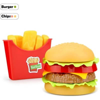 Hamburger Speelgoed Hotdog Keuken Meisjes Speelgoed Miniatuur Keuken Doe-alsof Spel Voedsel Set Keuken Set Voor Meisjes Burger Simulatie Snack Speelgoed