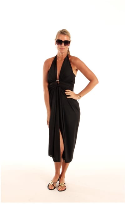 Donne del Sole - Strandjurk Davide - Omknoopjurk - Zwart - Maat S/M