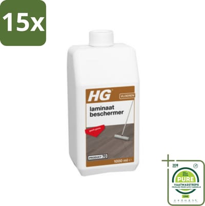 15 x HG Laminaatbeschermer 1 liter - Grootverpakking - Laminaatvloer Beschermer - Laminaatglans - Laminaat Onderhoud - Laminaat Bescherming - Vloeren Beschermen