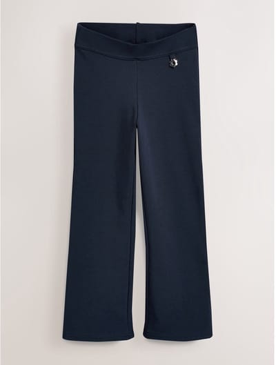 Next - Meisjes - Schoolbroek met hoog aandeel katoen, stretchy, bootcut en elastische tailleband - Blauw