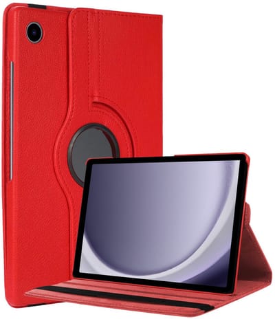 Hoesje - Geschikt voor Samsung Galaxy Tab A11 / A9 - 360 Graden Hoes - Draaibare Hard Cover Case - Tablethoes Draaibaar - Rood