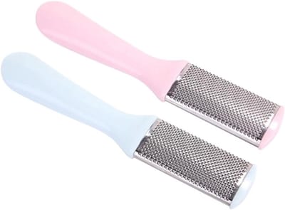 Voetvijl Set - Huidverwijderaar - Verwijderen Dode Huid - Dubbelzijdig Design - 2 Stuks - Roze Blauw