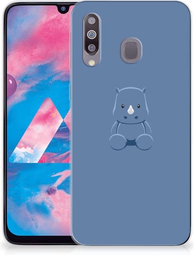 Samsung Galaxy M30 Telefoonhoesje met Naam Baby Rhino