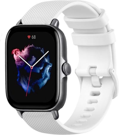 Strap-it Luxe siliconen bandje - geschikt voor Xiaomi Amazfit Bip / Bip Lite / Bip S / Bip U Pro / Amazfit GTS 1-2-3-4 / Amazfit GTR 42mm - wit