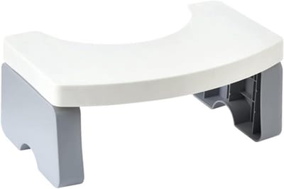 Toilet Opstapje - Potje Krukje - Comfortabel Zitten - In Hoogte Verstelbaar - 39.5 x 21.5 cm - Wit